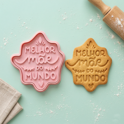 Kit 3 Carimbos Biscoitos Cortadores Especial Dia Das Mães